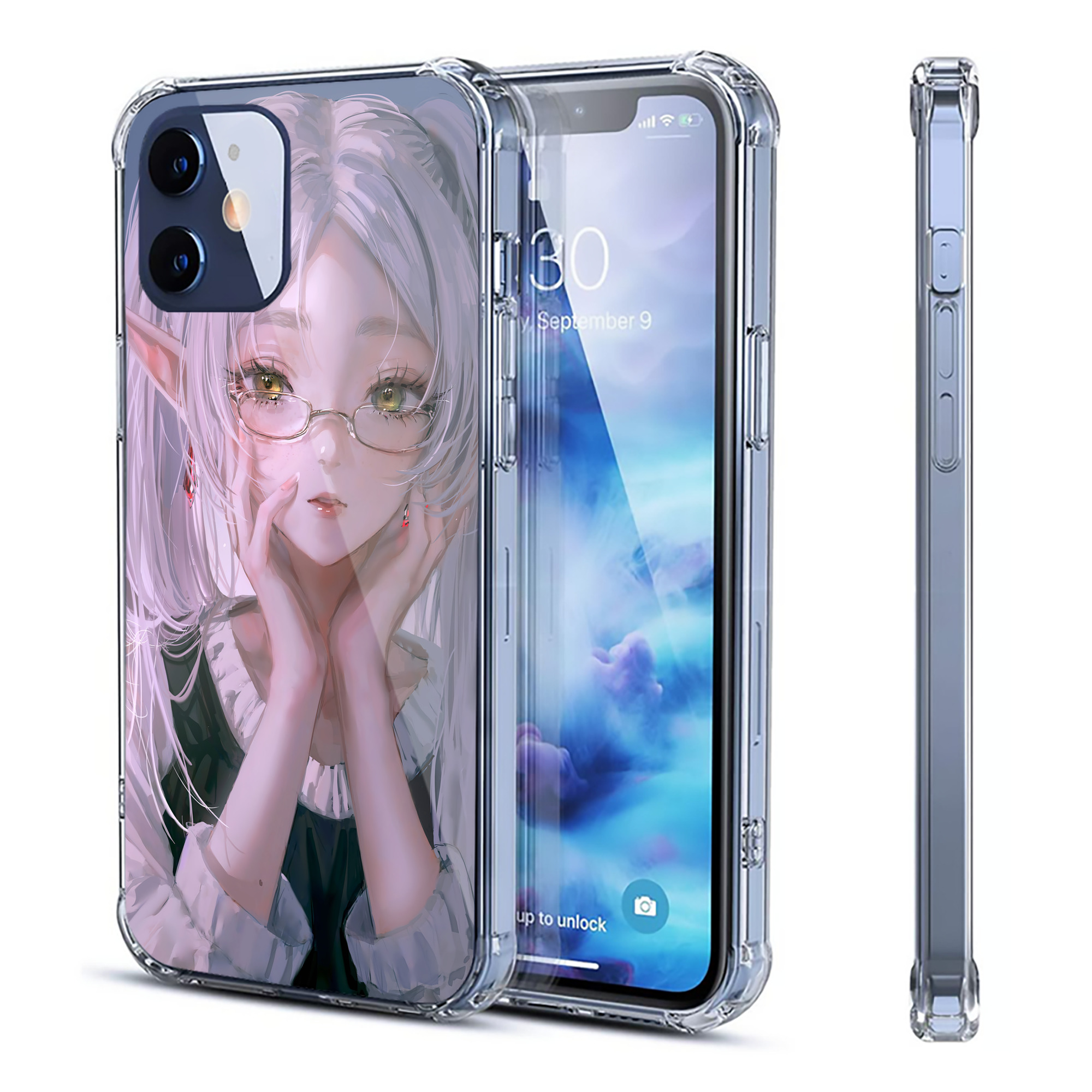 （画像用） 葬送のフリーレン Frieren 【iPhone 12シリーズ対応】透明スマホケース（クリアソフトケース）